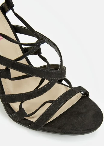 Черные босоножки JustFab на шнурках