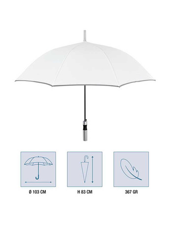 Белый зонт Perletti большой система антиветер (363640831)