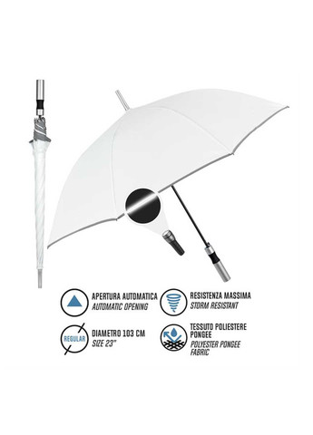 Белый зонт Perletti большой система антиветер (363640831)