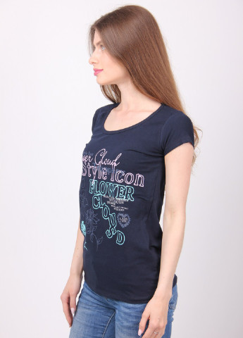 Темно-синяя летняя футболка Poncik