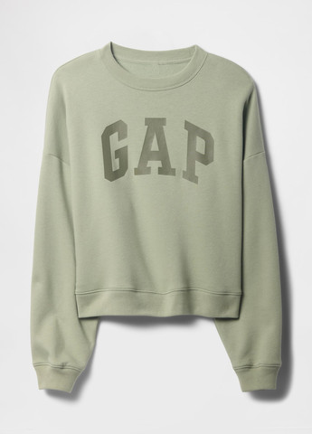 Зеленый свитшот Gap логотип без декора (336933316)