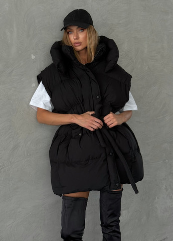 Черная зимняя куртка куртка-трансформер No Brand