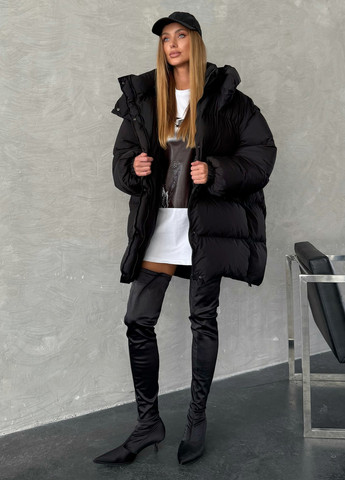 Черная зимняя куртка куртка-трансформер No Brand