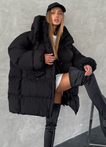 Черная зимняя куртка куртка-трансформер No Brand