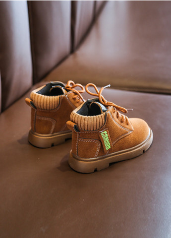 Коричневые кэжуал осенние ботинки No Brand