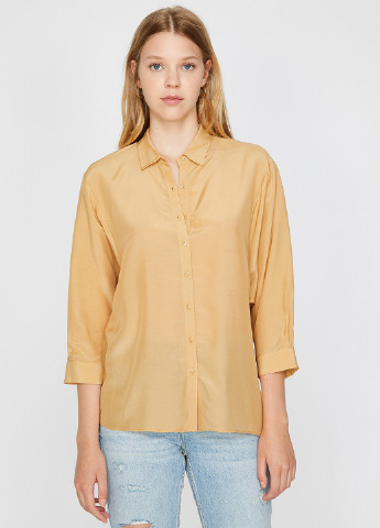 Светло-коричневая кэжуал рубашка KOTON