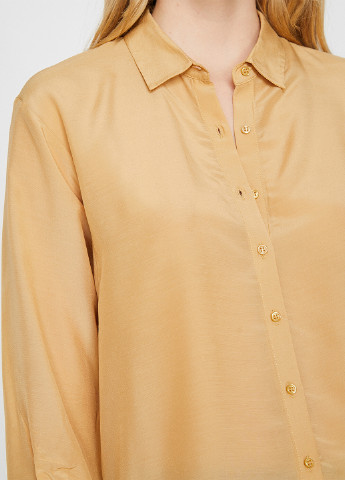 Светло-коричневая кэжуал рубашка KOTON
