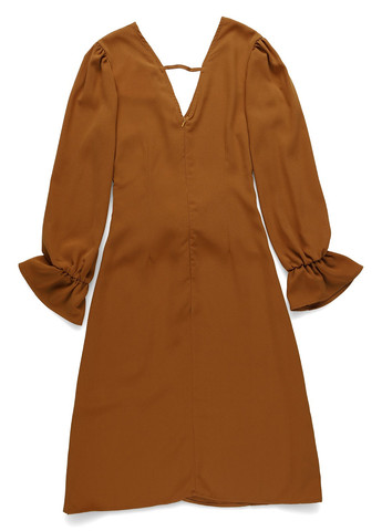 Коричневое кэжуал платье а-силуэт Unique 21 однотонное