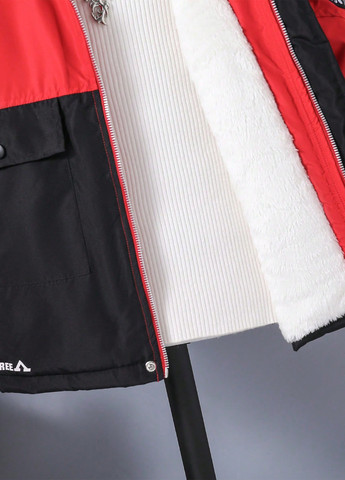 Помаранчево-червона зимня куртка SHEIN