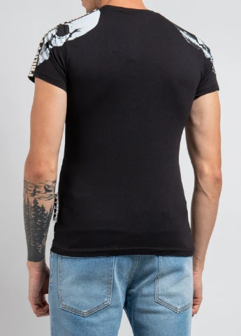 Черная черная футболка plein tm Philipp Plein