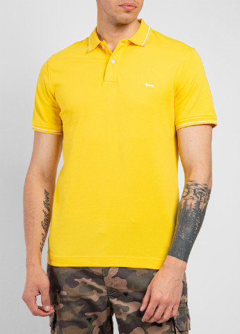 Желтая мужская футболка поло Harmont & Blaine