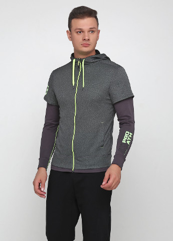 Жилет H&M з коротким рукавом меланж сіро-зелений спортивний