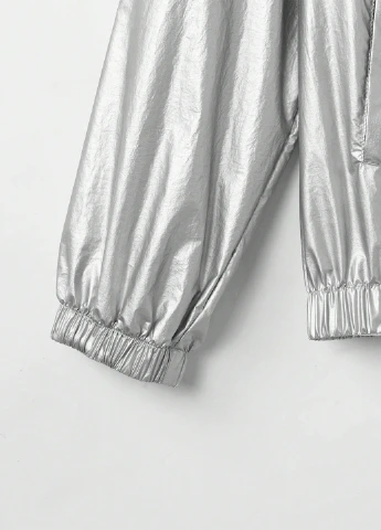 Серебряная демисезонная куртка SHEIN