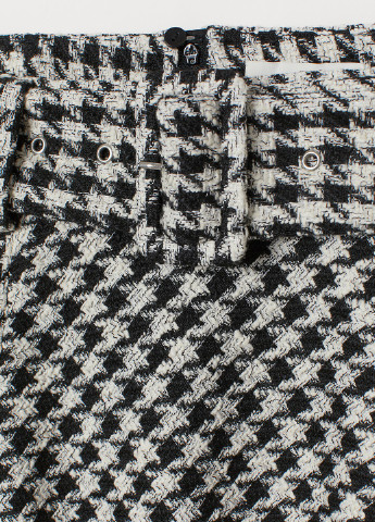 Черно-белая кэжуал юбка H&M клешированная