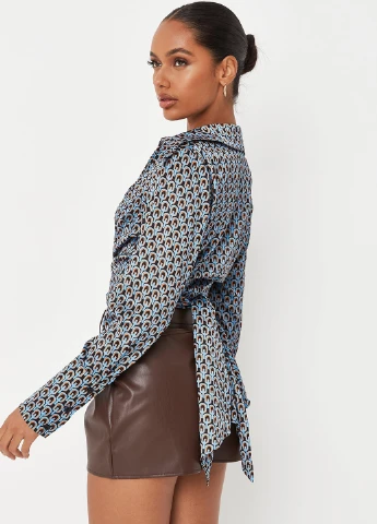 Блакитна блуза на запах Missguided