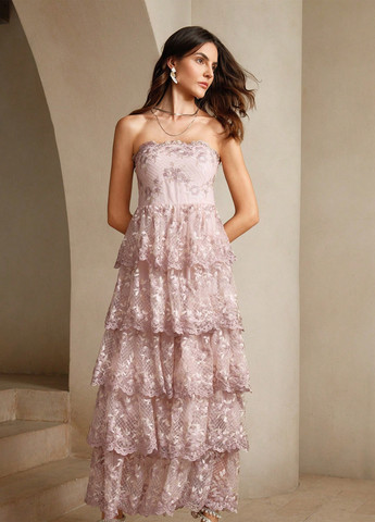 Рожева коктейльна сукня SHEIN однотонна