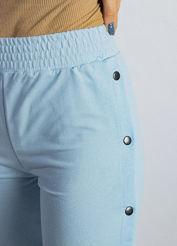 Голубые спортивные демисезонные укороченные, прямые брюки Time of Style