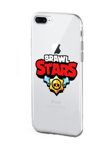 Чехол силиконовый Apple Iphone 8 plus Лого Бравл Старс (Logo Brawl Stars) (6154-1000) MobiPrint (219284348)