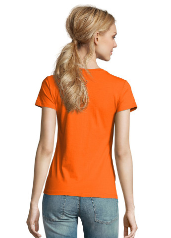 Оранжевая летняя футболка Sol's