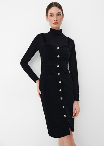 Чорна кежуал сукня футляр Mohito однотонна