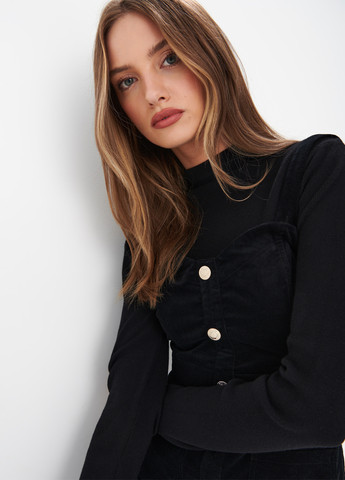 Чорна кежуал сукня футляр Mohito однотонна