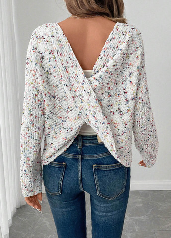 Білий демісезонний светр SHEIN