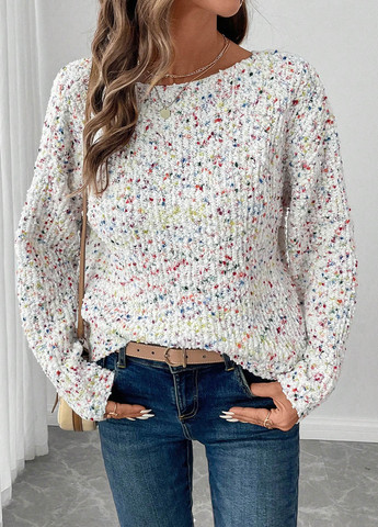 Білий демісезонний светр SHEIN