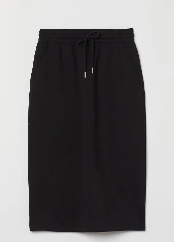 Черная однотонная юбка H&M