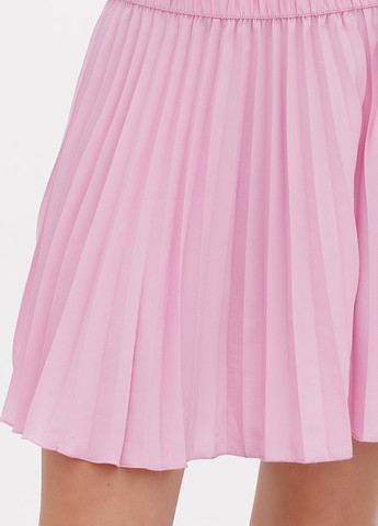 Светло-розовая кэжуал однотонная юбка H&M клешированная, плиссе