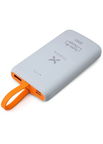 Батарея универсальная 10000 mAh SuperQC soft touch w/cable 22.5W dark grey (VPB1SQSCDG) Vinga (252654516)