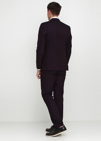 Бордовий демісезонний костюм (піджак, брюки) брючний Federico Cavallini