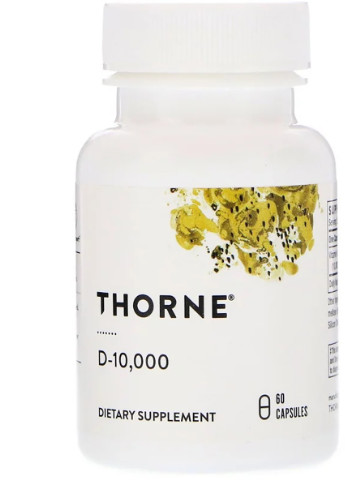 Витамин D3, 10 000МЕ,, D-10,000, 60 капсул Thorne Research (228292189)