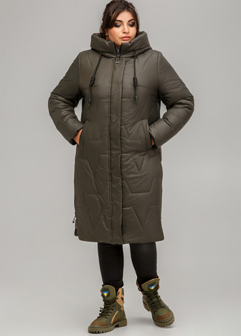 Оливковая (хаки) зимняя куртка A'll Posa