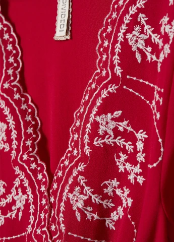 Красное сукня демісезон,червоний в білі візерунки, divided H&M с орнаментом