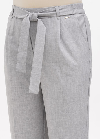 Серые кэжуал, классические демисезонные прямые брюки Comma