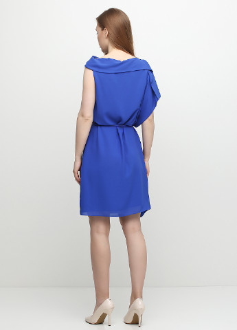 Синее деловое платье короткое Nenette однотонное
