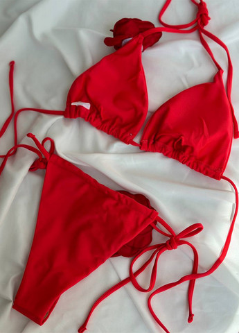 Червоний літній роздільний купальник (ліф, трусики) бікіні, роздільний NOVA VEGA