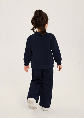 Темно-синий демисезонный костюм (свитшот, брюки) брючный SHEIN