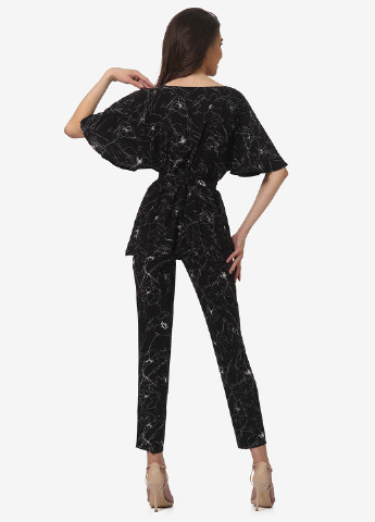 Чорний демісезонний комплект (блуза, штани) Lila Kass