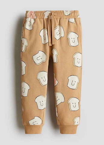 Темно-бежевые кэжуал демисезонные брюки джоггеры H&M