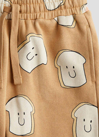 Темно-бежевые кэжуал демисезонные брюки джоггеры H&M