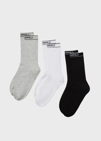 Комбинированные носки (3 пары) Karl Lagerfeld логотипы (347590034)