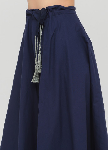 Темно-синяя кэжуал однотонная юбка The J. Peterman Company клешированная