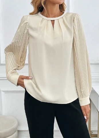 Кремовая блуза SHEIN
