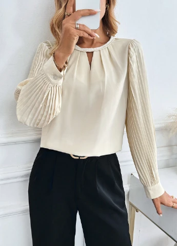 Кремовая блуза SHEIN