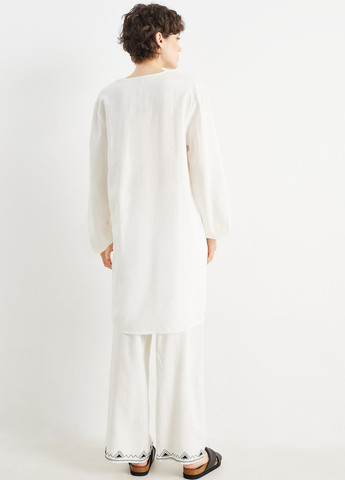 Білий кежуал сукня C&A однотонна