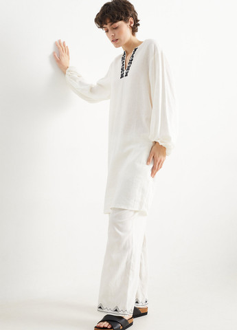 Білий кежуал сукня C&A однотонна