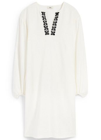 Білий кежуал сукня C&A однотонна