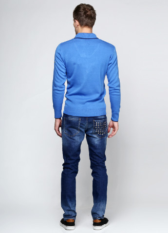 Синие демисезонные зауженные джинсы Philipp Plein