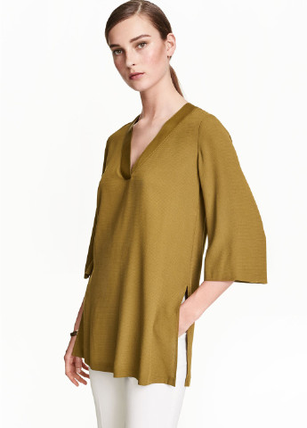 Оливкова літня блуза H&M